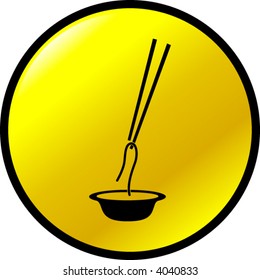 chinese noodles and chopsticks button