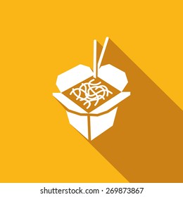 Chinese noodles icon. Vector Illustration.