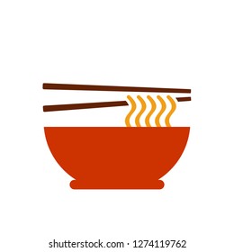 
Chinese Noodles Icon, Vietnamese Pho Vector Illustration