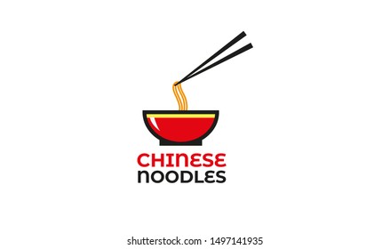 Chinese Noodles Logo Vector Food