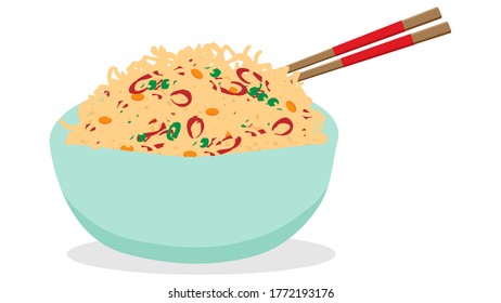 Chinese noodles. Vector image, eps 10