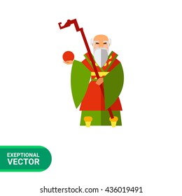 Chinese Old Wise Man Icon