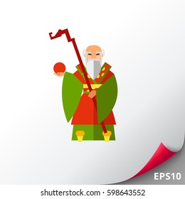 Chinese Old Wise Man Icon