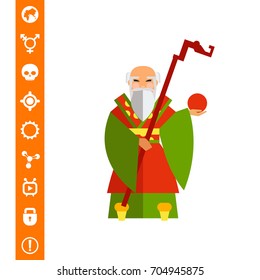 Chinese Old Wise Man Icon