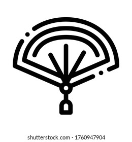 vector de icono del ventilador abierto chino. signo de admirador abierto chino. ilustración de símbolo de contorno aislado
