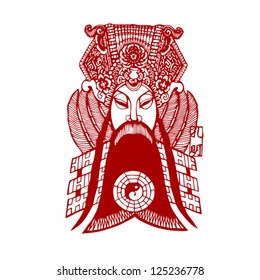 Chinese opera figure ( male Peking opera character )