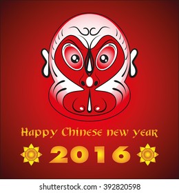 Chinese opera monkey mask, year of monkey 2016