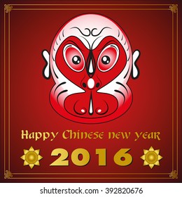 Chinese opera monkey mask, year of monkey 2016