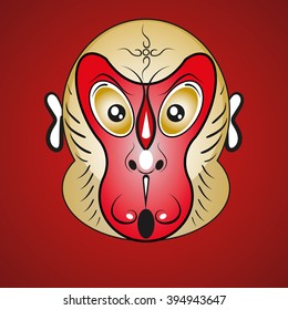Chinese opera monkey mask, year of monkey 2016
