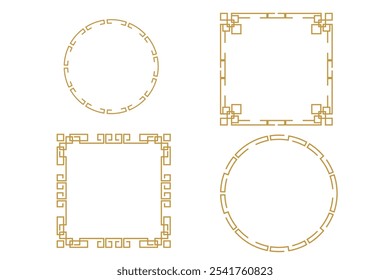 Chinese Oriental Border Frame Ornament  For Lunar Festival Decoration