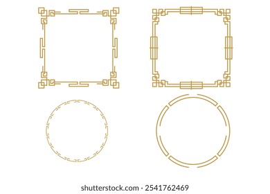 Chinese Oriental Border Frame Ornament  For Lunar Festival Decoration