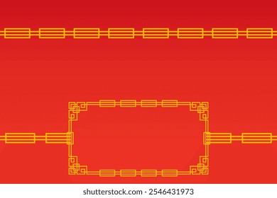 Chinese Oriental Border Frame Ornament  For Lunar Festival Decoration