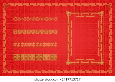 Chinese Oriental Border Ornament East asian decorative art
