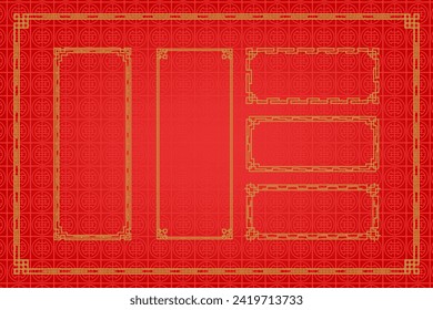 Chinese Oriental Border Ornament East asian decorative art