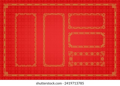 Chinese Oriental Border Ornament East asian decorative art