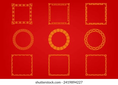 Chinese Oriental Border Ornament East asian decorative art