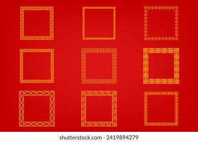 Chinese Oriental Border Ornament East asian decorative art