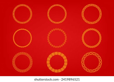 Chinese Oriental Border Ornament East asian decorative art