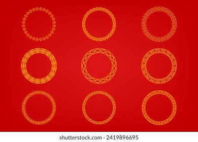 Chinese Oriental Border Ornament East asian decorative art
