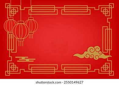 Chinese Oriental border ornamentation rooted in the rich traditions of East Asian decorative art