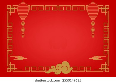 Chinese Oriental border ornamentation rooted in the rich traditions of East Asian decorative art