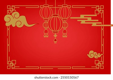 Chinese Oriental border ornamentation rooted in the rich traditions of East Asian decorative art