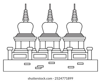 Chinês oriental sagrado arquitetura edifício lugar China templo budista adoração religião turismo destino projeto ícone