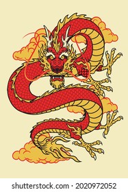 Chinese Oriental Style of Dragon