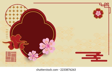 Chinese oriental template banner background design
