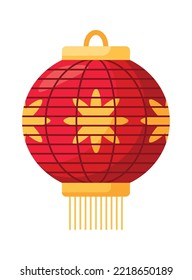 Chinese oriental traditional lantern flat illustration