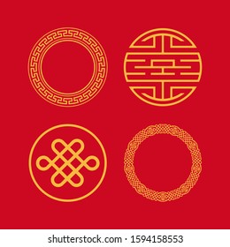 Chinese Ornament Circle vector template
