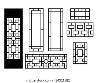 Chinese ornament for door, window, wall and fence