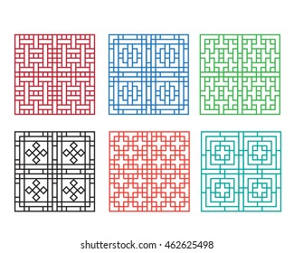 Chinese ornament for door, window, wall and fence