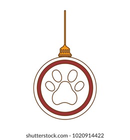 Chinese ornament hung with footprint
