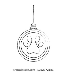Chinese ornament hung with footprint