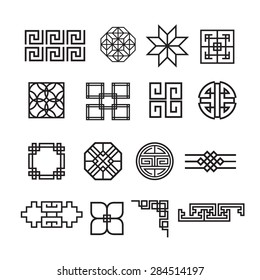 Chinese Ornament Icon,vector Set