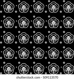 Chinese ornamental pattern. Chinese decoration background. Set of Asian traditional seamless black and white pattern with festive ornament. Vector illustration. Ornamental silk texture. Fabric Print