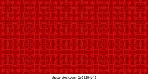 Chinesische ornamentale rote Muster Textur Hintergrund. Design für Banner, Poster, Social Media, Grußkarten.