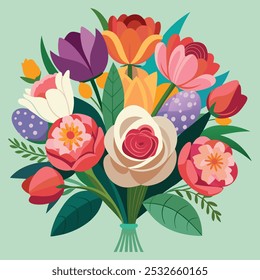 Chinese painting featuring flowers blank circle frame vector