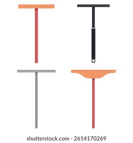 Chinese pancake tools vector cartoon set isolated on a white background.