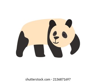 chinese panda bear over white