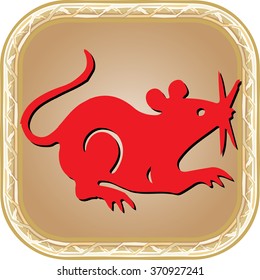 Chinese paper cut Zodiac sign - Rat