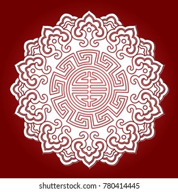 Chinese Paper Cuttings Background, Spring Festival 