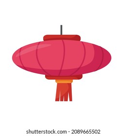 Chinese paper lantern. The festival. Vector cartoon illustration.
