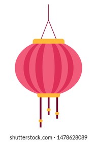 Chinese paper lantern hanging light ,vector illustration graphic design.