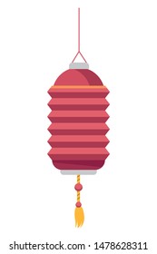 Chinese paper lantern hanging light ,vector illustration graphic design.