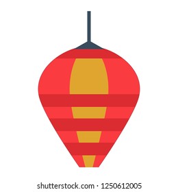Chinese paper lantern icon. Asian japanese lamp.