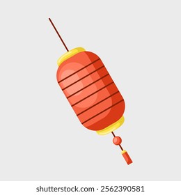 Chinese paper lantern icon. Flat illustration of Chinese paper lantern vector icon for web design
