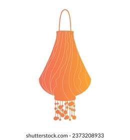 Chinese paper lantern on white background