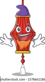 Chinese paper lanterns mascot cartoon style as an Elf